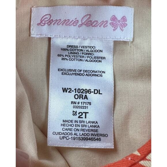 NWT $68 Bonnie Jean Floral Dress Size 2T Girl’s Red - Picture 4 of 8